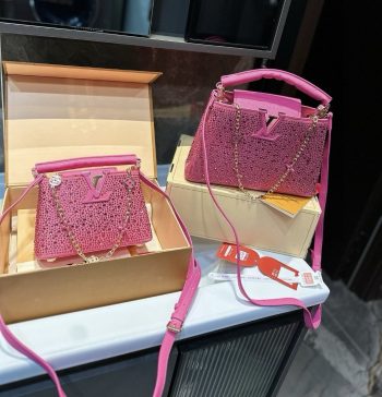 LV Capucines rhinestone tote bag