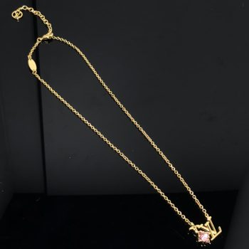 Louis Vuitton Monogram Flower Gold Necklace