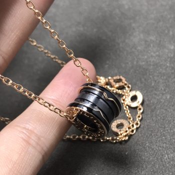 BVLGARI Black Warrior Matte Ceramic Necklace