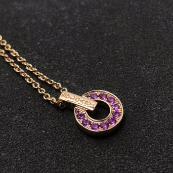Bvlgari Qixi Festival Pink Diamond Coin Necklace